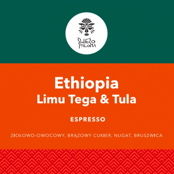 Ethiopia Limu Tega Tula Grade 1 Washed waga 250g mielenie kawiarka (moka)