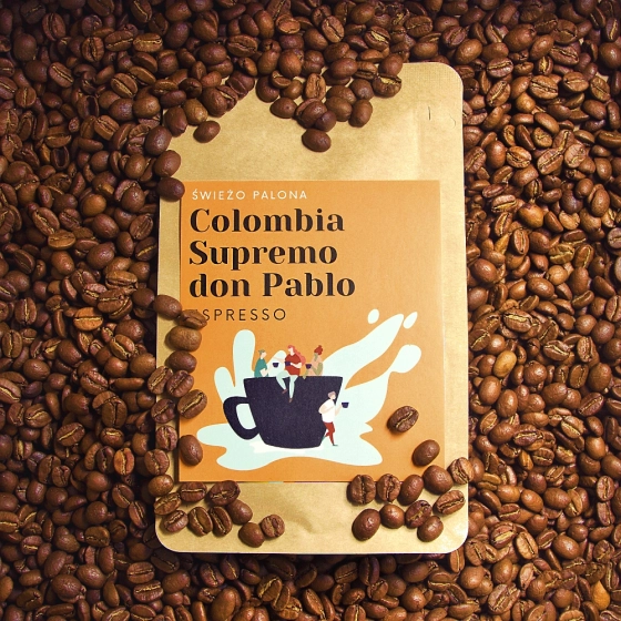Colombia Supremo Don Pablo Quindio waga 250g mielenie kawiarka (moka)