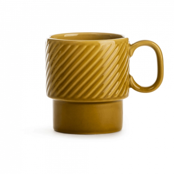 Sagaform Coffee ceramiczna filiżanka do herbaty pojemność 250 ml kolor żółta