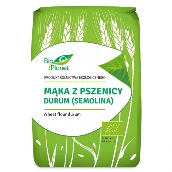Bio Planet Mąka z pszenicy durum (semolina) BIO 1kg