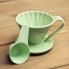 CAFEC Dripper ceramiczny Arita Flower pojemność 1 filiżanka kolor zielony materiał ceramika