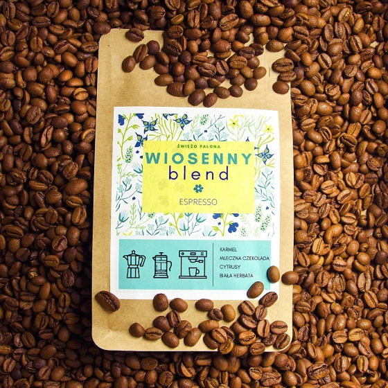 Wiosenny Blend Ethiopia Salvador waga 250g mielenie kawiarka