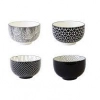 Bredemeijer Pucheng czarki ceramiczne 4 sztuki kolor czarno-białe