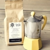 Zestaw kawa Classico Italiano i kawiarka Bialetti Happy pojemność 3 espresso zestaw żółta