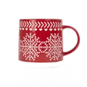 Homla Kubek świąteczny Śnieżynka 550ml średnica 9cm