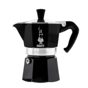 Bialetti Moka Express Color kawiarka aluminiowa na gaz 3 tz / 130 ml czarna