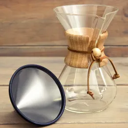 Zestaw Chemex 6 filiżanek i filtr stalowy Able Kone