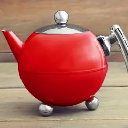 Bredemeijer Bella Ronde stalowy dzbanek pojemność 1.2 l kolor czerwony