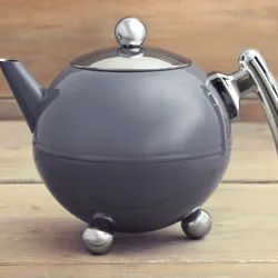 Bredemeijer Bella Ronde stalowy dzbanek pojemność 1.2 l kolor szary