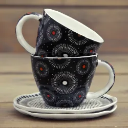 Organic zestaw 2 filiżanek 125ml kolorowe dmuchawce