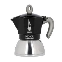 Bialetti New Moka Induction kawiarka stalowa na indukcję pojemność 4 tz / 150 ml kolor czarna