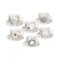 Tognana Texture Goldy zestaw 6 filiżanek 200ml