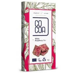 COCOA Czekolada Biała z Malinami BIO 45g