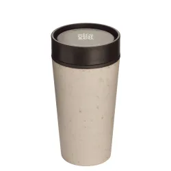Kubek Circular Cup 340ml kremowo - czarny