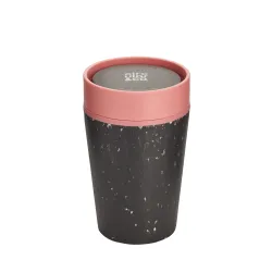 Kubek Circular Cup 227ml czarno - różowy