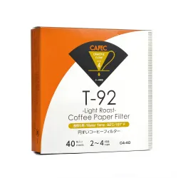 CAFEC Filtry papierowe T-92 Light Roast 40 szt. pojemność 4 filiżanki