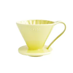 CAFEC Dripper ceramiczny Arita Flower pojemność 1 filiżanka kolor żółty