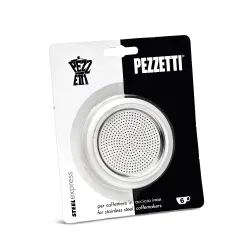 Uszczelki + sitko do kawiarek stal. Pezzetti pojemność 6 espresso