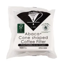 CAFEC Filtry papierowe stożkowe ABACA+ pojemność 4 filiżanki sztuk 100 szt.
