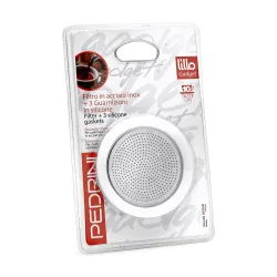 Uszczelki silikonowe i sitko do kawiarek stalowych Pedrini rozmiar 10 tz