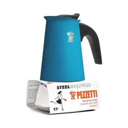 Pezzetti Steelexpress kawiarka stalowa pojemność 4 espresso kolor morska