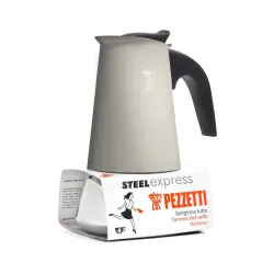 Pezzetti Steelexpress kawiarka stalowa 4 espresso szara