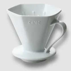 CAFEC Dripper ceramiczny Arita Deep Dripper Pro kolor biały