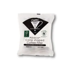 CAFEC Filtry papierowe stożkowe ABACA+ pojemność 1 filiżanka sztuk 100 szt.