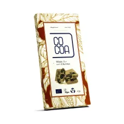 COCOA Czekolada biała z wiśniami BIO 50g