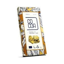 COCOA Czekolada creamy z migdałami i solą BIO 50g