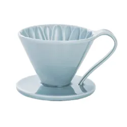 CAFEC Drip ceramiczny Arita Flower pojemność 1 filiżanka kolor niebieski