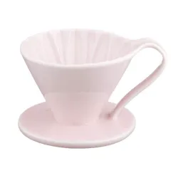 CAFEC Dripper ceramiczny Arita Flower pojemność 1 filiżanka kolor różowy
