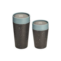 Zestaw dwóch kubków Circular Cup różnych rozmiarów kolor czarno-błękitne