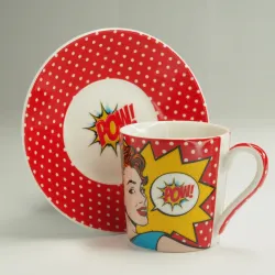 OUTLET Coffeemania Pop Art filiżanka espresso wzór 6 pojemność 100 ml