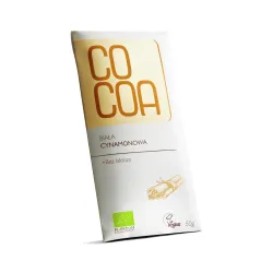 OUTLET COCOA Czekolada Biała cynamonowa BIO 50g