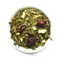 Herbatka Sencha Pomarańczowo-Żurawinowa waga 100g