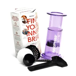 AeroPress Clear zaparzacz do kawy fioletowy