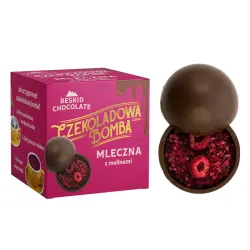 Beskid Chocolate Czekoladowa Bomba mleczna z malinami waga 45 g