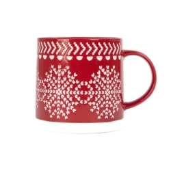 Homla Kubek świąteczny Śnieżynka 550ml średnica 9cm