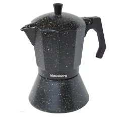 Klausberg Kawiarka aluminiowa na indukcję pojemność 6 tz / 300 ml kolor czarny marmurek
