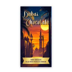 Beskid Chocolate Dubajska Czekolada gorzka z pistacjami waga 110 g