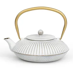 Bredemeijer Linhai żeliwny zaparzacz do herbaty biały pojemność 1100 ml