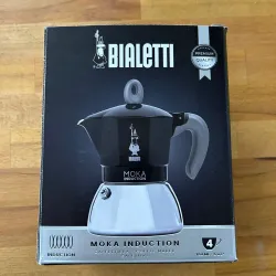 OUTLET Bialetti New Moka Induction kawiarka stalowa na indukcję pojemność 4 tz / 150 ml kolor czarna