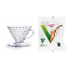 Zestaw dripper Hario V60-02 i filtry