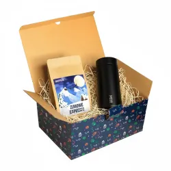 Zestaw świąteczny nr 2 - kawa i kubek termiczny Miir kolor czarny