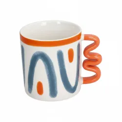 Tognana Vietri kubek porcelanowy 300 ml w niebieskie łuki