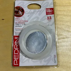 OUTLET Uszczelki i sitko do kawiarek aluminiowych Pedrini rozmiar 9 tz