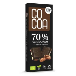COCOA Czekolada ciemna 70% z orzechami pekan BIO 40 g