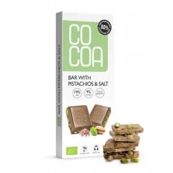 COCOA Czekolada z pistacjami i solą BIO 40 g
