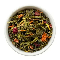 Herbatka zielona z truskawką waga 100 g